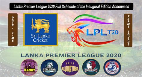 lanka premier league 2020 schedule|Lanka Premier League (LPL) 2020 Schedule & Results .